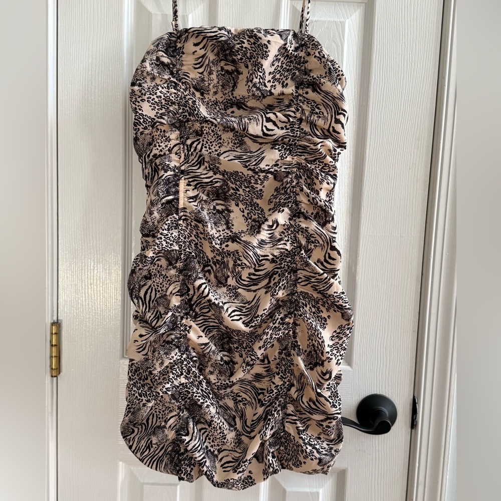 J.O.A. Animal Mini Adjustable Dress